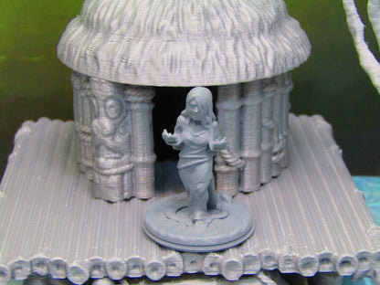 Swamp Hag Witch Marsh Hut + Trees Set Scatter Terrain Scenery 3D Printed Model