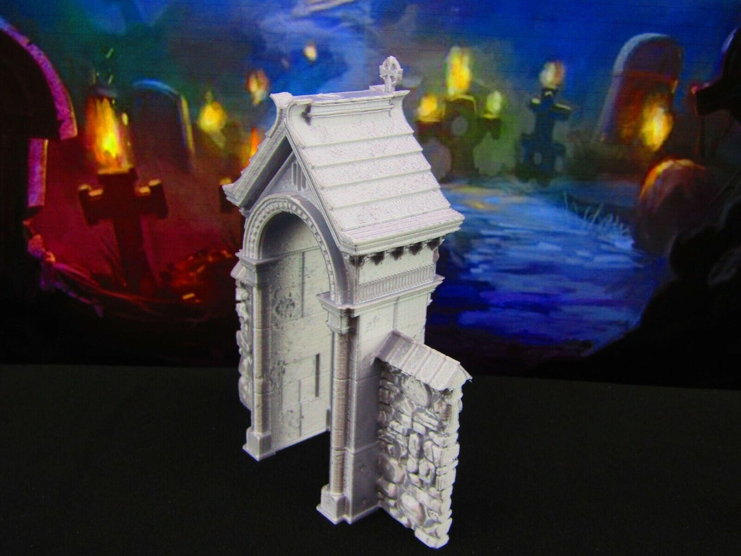Cemetery Grand Entrance Entryway for Graveyard / Cemetery Scatter Terrain