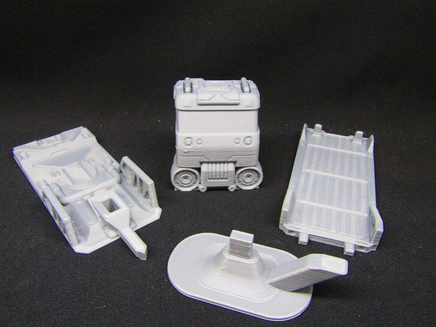 Flatbed Hover Truck Space Vehicle Car Scenery Scatter Terrain 3D Printed Model