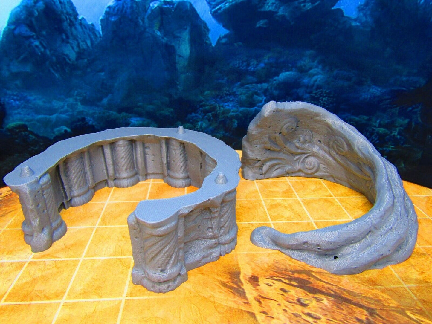 Merfolk Underwater City Amphitheater Building Scenery Scatter Terrain Props