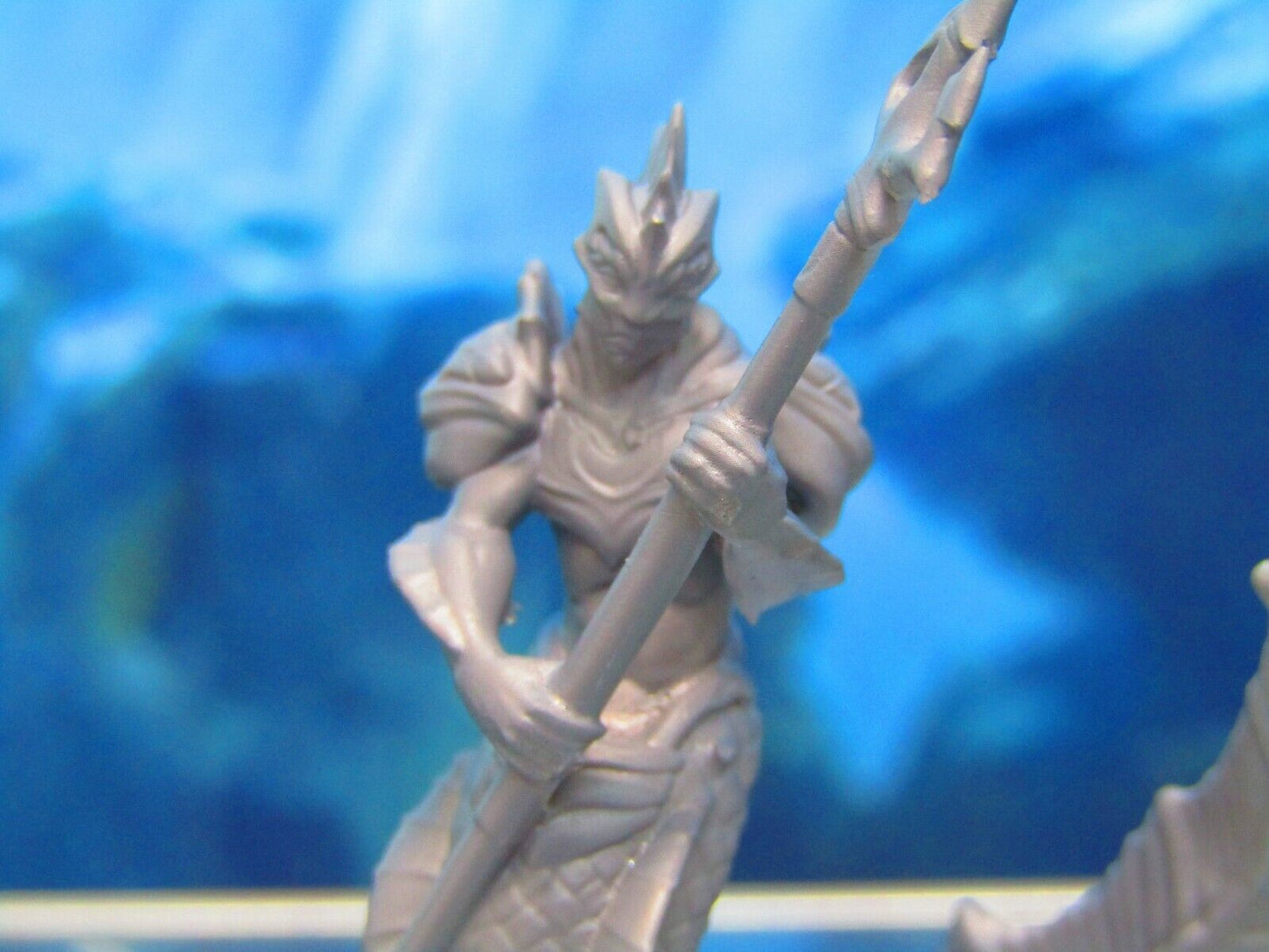 Merfolk Merman Warrior W/ Trident Mini Miniature Figure 3D Printed Model 28/32mm