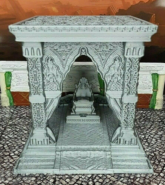 4 Piece Sultan/King's Throne & Dais Scatter Terrain Tabletop Scenery Gaming Mini