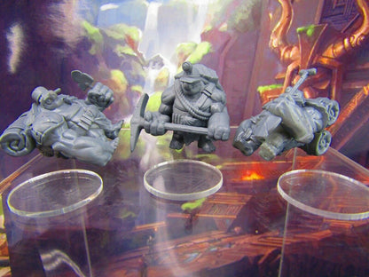 3pc Tortle Miner Set Turtle Man Race Mini Miniature Figure 3D Printed Model