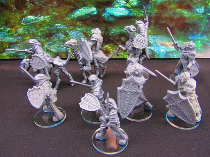 9pc Undead Skeleton Soldier & Calvary Set Mini Miniature Model Character Figure