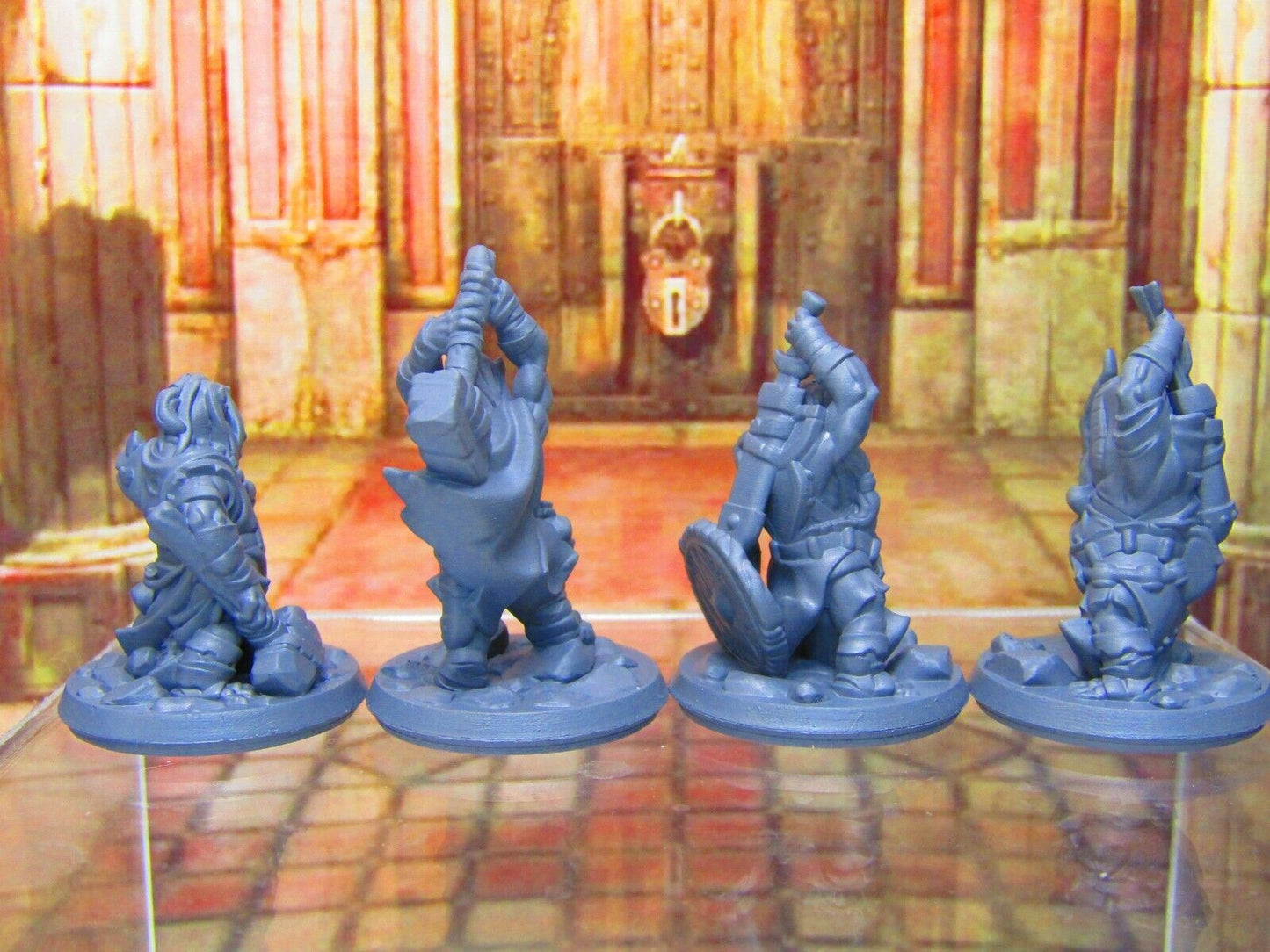 4pc Goblin War Party Fighters Warriors Mini Miniature Figure 3D Printed Model