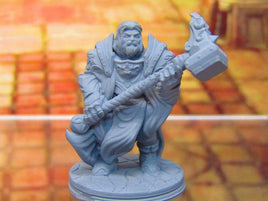 Paladin Knight w/ Hammer Holy Order of Ash Mini Miniature 3D Printed Model