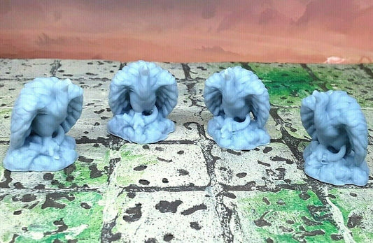 4x Giant Vulture Buzzards Birds Mini Miniatures Figure Tabletop Gaming 3D Resin