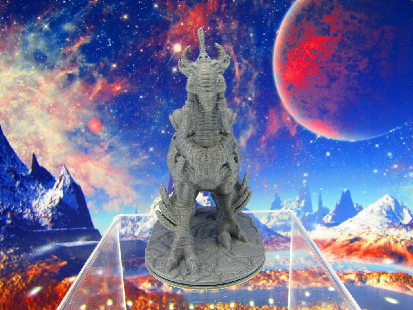 Alien Pack Beast Monster w/ Rider Mini Miniature Figure 3D Printed Model 28/32mm
