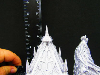 Small Dark Elf Hut Houses Pair Scatter Terrain Scenery 3D Printed Mini Miniature