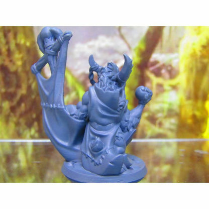Goatman Shaman Priest Cleric Flagbearer Mini Miniature Figure 3D Printed Model