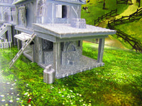 
              Village Center Mill, Stable, Blacksmith, & Shops Scatter Terrain Scenery 3D
            
