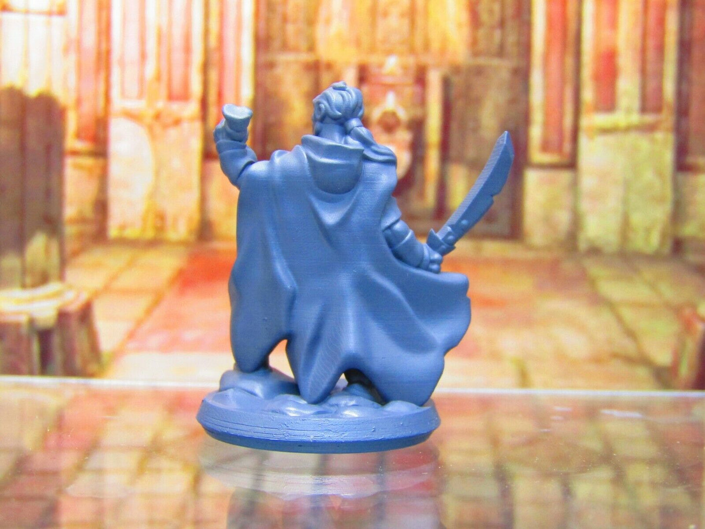 Human Bandit Rogue Mercenary W/ Cape Mini Miniature Figure 3D Printed Model