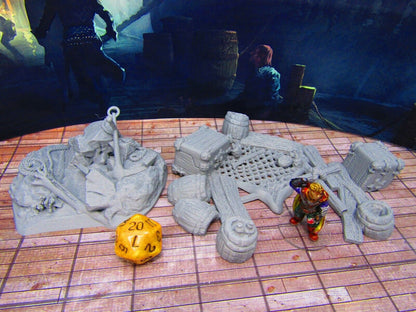 Shipwreck Debris & Anchor for Docks Coast Seashore Scenery Scatter Terrain