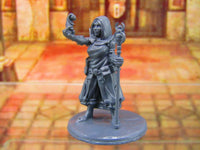 
              Dark Elf Sorceress Wizard w/ Staff Mini Miniature Figure 3D Printed Model
            