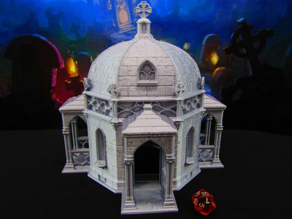 Large Domed Mausoleum for Graveyard / Cemetery Scatter Terrain Scenery 3D Print
