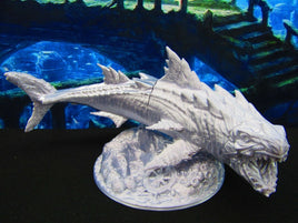 Monstrous Sea Beast Shark w/ Flight Rods Mini Miniature Figure 3D Printed Model