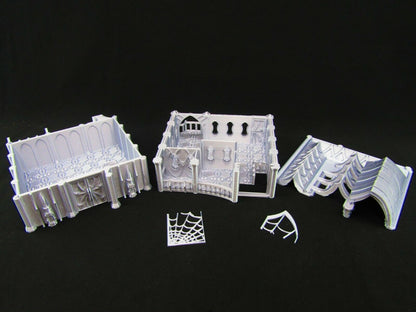 Dark Elf Nobles House Mansion Scatter Terrain Scenery 3D Printed Mini Miniature