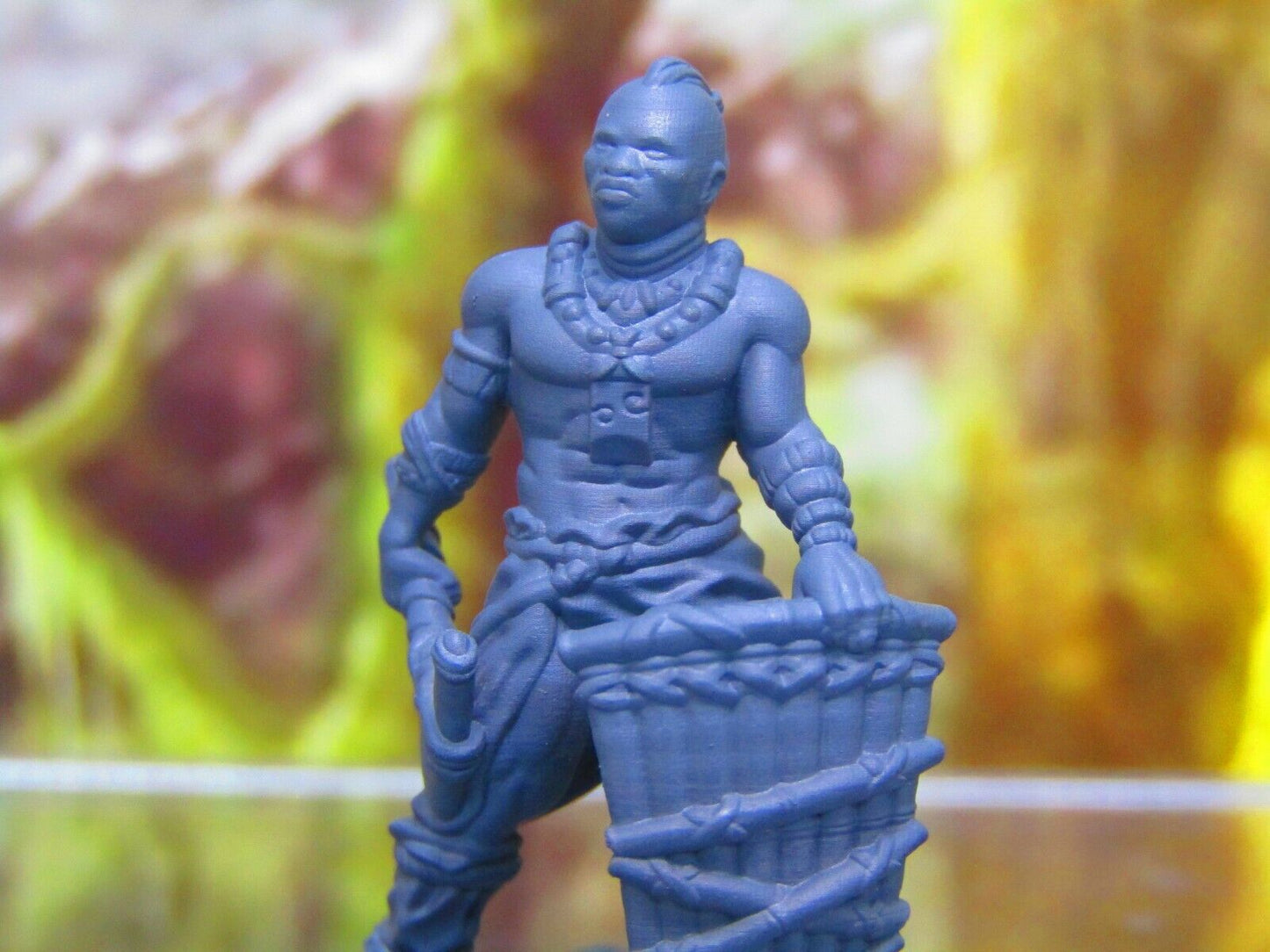 Tribal Jungle Lizard Warrior Mini Miniature Figure 3D Printed Model 28/32mm