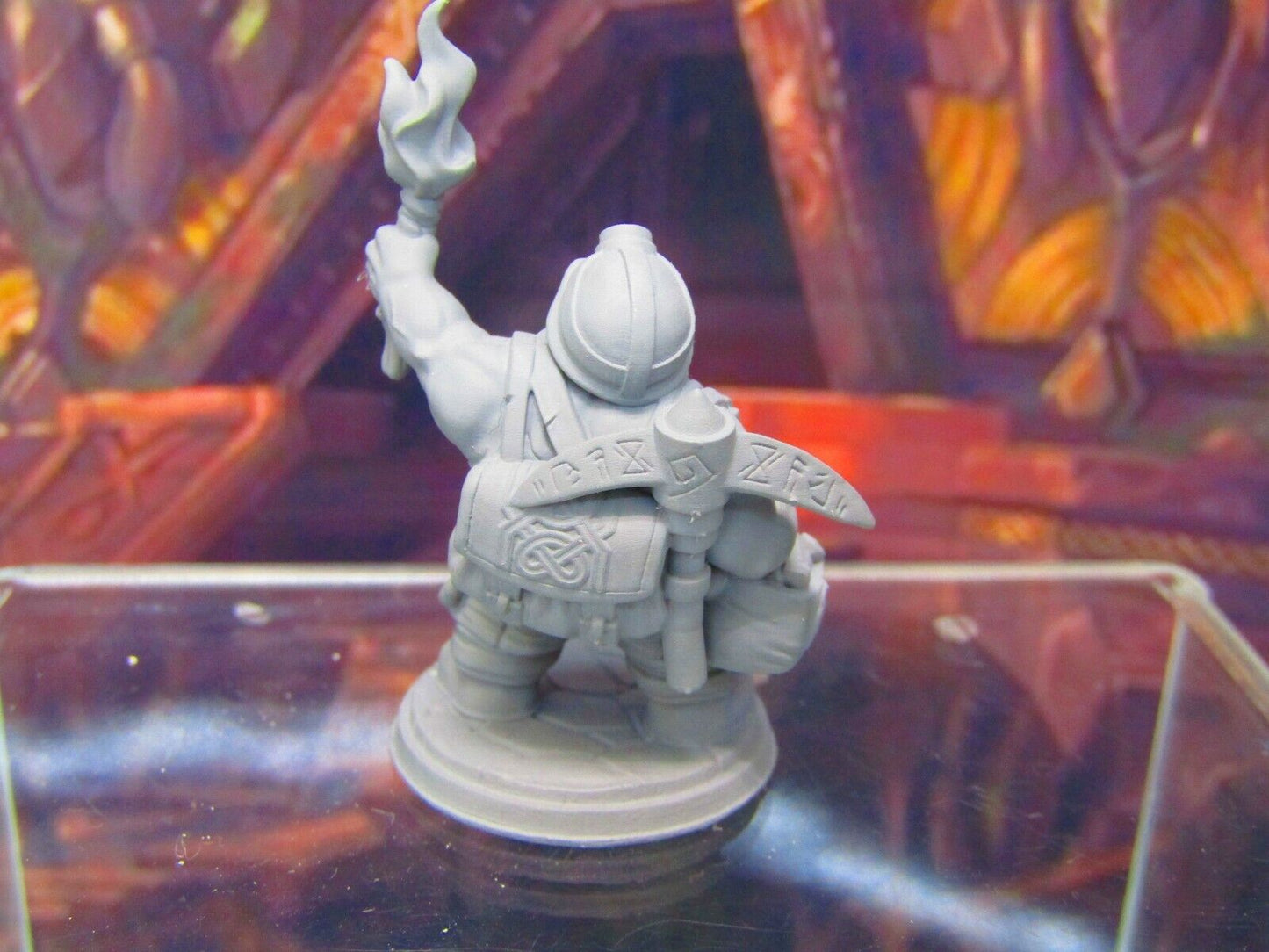 Dwarven Miner Dwarf Explorer Adventurer Mini Miniatures 3D Printed Model 28/32mm