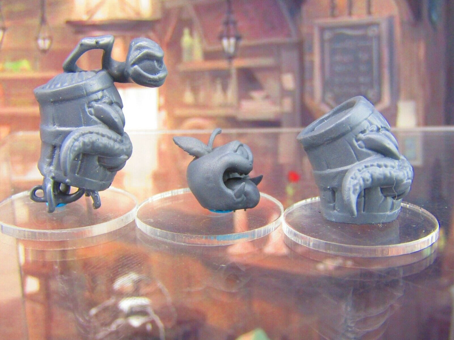 Mimic Barrels & Apple Loot Monsters Mini Miniature Figure 3D Printed Model