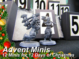 12 Days of Christmas Advent Calendar Fantasy Minis Miniature Figures Set Model