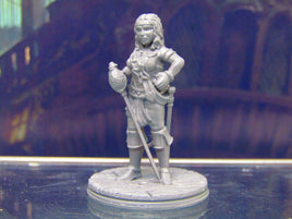 Human Pirate Crewwoman First Mate Mini Miniature Figure 3D Printed Model 28/32mm
