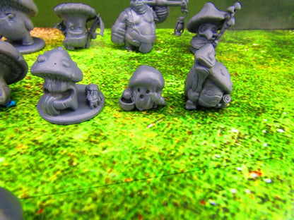 25pc Shroomie Myconid Characters Set Mini Miniature Model Character Figure