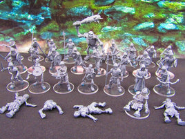 29pc Large Skeletal Army Set Mini Miniatures 3D Printed Resin Model Figure