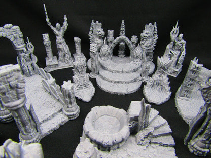 13pc Atlantis Merfolk Underwater Deep Sea City Scenery Scatter Terrain Props