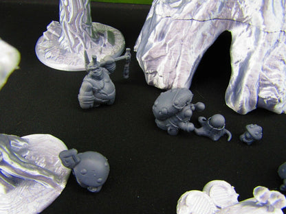 Mushroom Forest Myconid Shroomie Village Set w/ minis Scatter Terrain Scenery