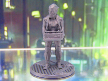 Alien Space Pub Night Club Food Vendor Mini Miniature Figure 3D Printed Model