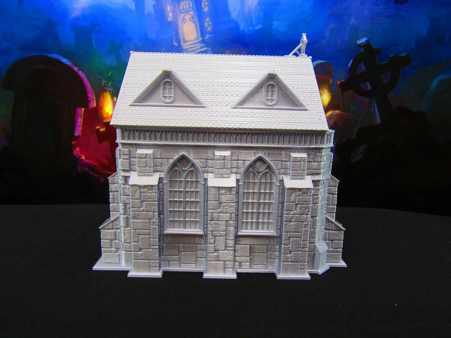 Creepy Gothic Church for Graveyard / Cemetary Scatter Terrain Scenery 3D Print