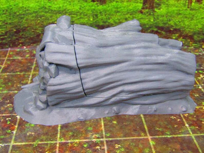 Hollowed Log Tree House Hut Scatter Terrain Scenery 3D Printed Figure Model