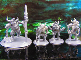 4pc Undead Skeleton Minotaur Set Mini Miniature Model Character Figure