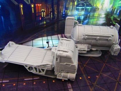 Flatbed Hover Truck & Tanker Space Vehicle Car Scenery Scatter Terrain 3D Print
