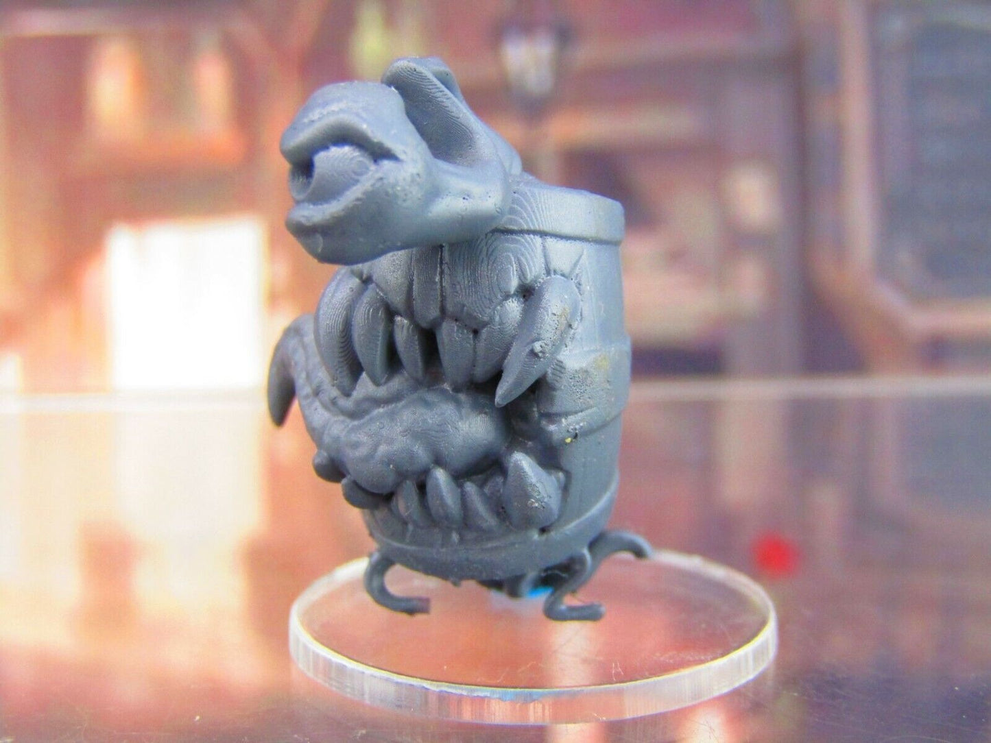 Mimic Barrel Loot Monster W/ Legs Mini Miniature Figure 3D Printed Model 28/32mm