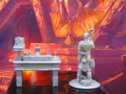 Male Alchemist Mad Scientist & Workshop Desk Mini Miniature Model Character