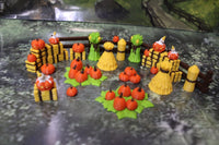 
              29pc Color Fall Jack o Lantern Pumpkin Farm Halloween Mini Miniature Terrain D&D
            