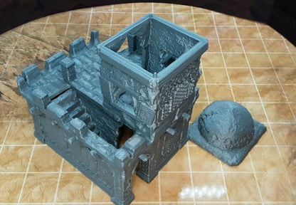 2 Floor Domed Roof Desert House Removable Floors Scatter Terrain Scenery