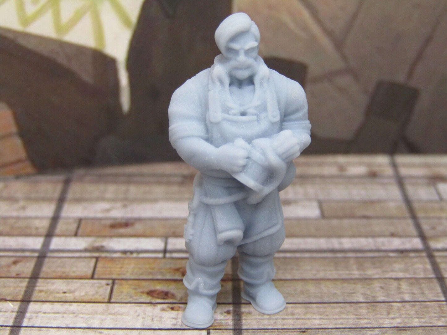 Barkeeper and Waitress Pair Miniature Mini 3D Printed Resin Model 28/32 mm Scale
