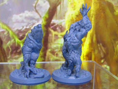 Wolfman Werewolf Pair Mini Miniature Figure 3D Printed Model 28/32mm Scale