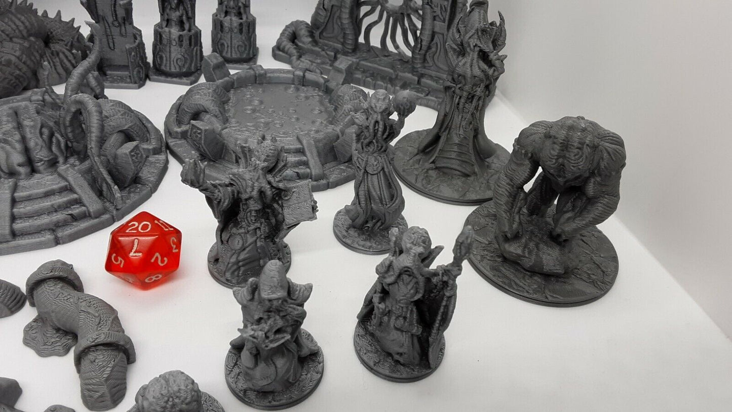26 Piece Den of Alien Evil Mindflayer Encounter Scatter Terrain Set Scenery D&D