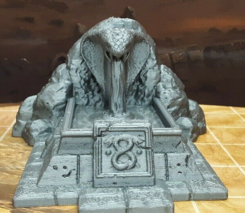 Snake Altar Fountain Scatter Terrain Scenery Miniature Tabletop Fantasy Games