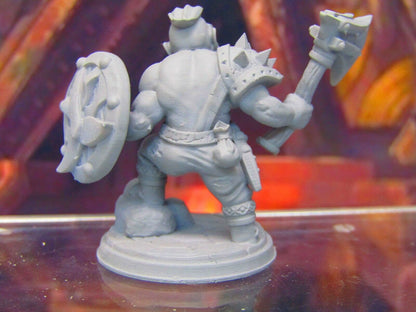 Dwarven Berserker Barbarian Viking Mini Miniatures 3D Printed Model 28/32mm
