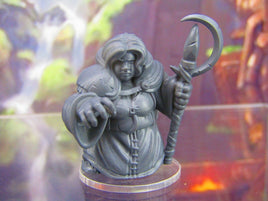 Dwarven Female Sorcerer Mini Miniature Figure 3D Printed Model 28/32mm Scale