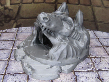 Dragon Skull Cave Entrance Mini Miniature Figure Scenery Terrain 3D Printed