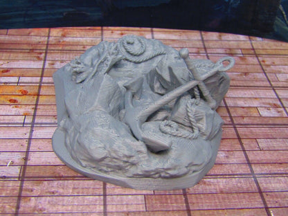 Anchor on Rocks for Docks Coast Seashore Scenery Scatter Terrain Props
