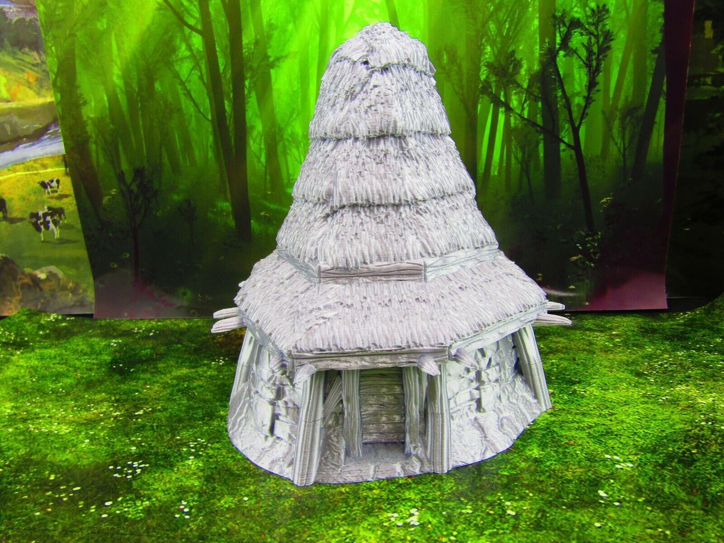 2 Floor Modular Celtic Farm House Scatter Terrain Scenery Mini Miniature Model