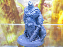 Death Knight in Armor Mini Miniature Figure 3D Printed Model 28/32mm Scale