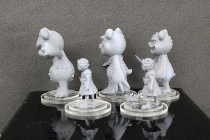 5pc Goldilocks & 3 Bears Mini Miniature RPG Tabletop Gaming Wargaming D&D